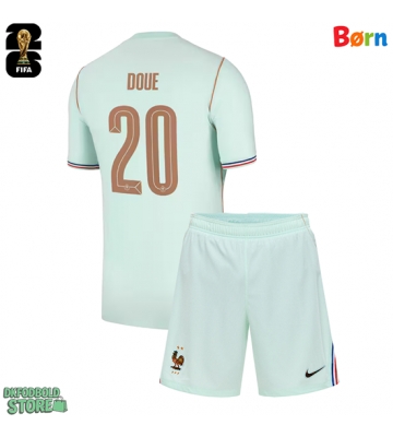 Frankrig Desire Doue #20 Replika Babytøj Udebanesæt Børn VM 2026 Kortærmet (+ Korte bukser)